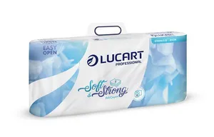 Papier toaletowy "Miękki i Mocny", biały, trójwarstwowy, małe rolki, 10 rolek, LUCART